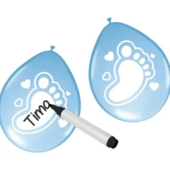 Namnballonger Baby Blue