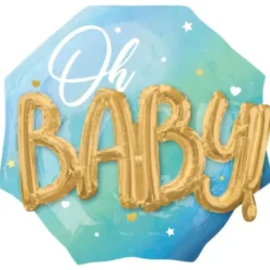 Oh Baby 3D Folieballong Ljusblå