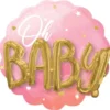 Oh Baby 3D Folieballong Ljusrosa