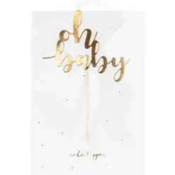 Oh Baby Tårtdekoration Guld