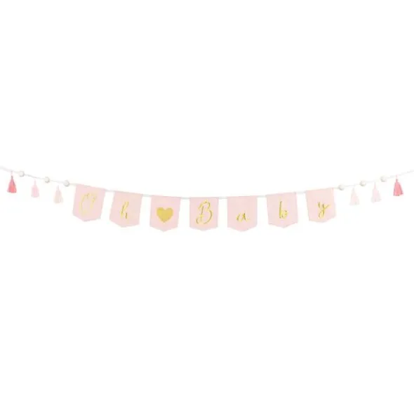 Oh Baby Tyggirlang med Tofsar Ljusrosa