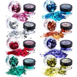 PaintGlow Chunky Ansikts- och Kroppsglitter Metallic (Metallic Silver)