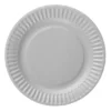 Pappersassietter Matt Silver 6-pack