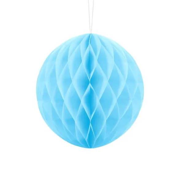 Pappersboll Honeycomb Himmelsblå (20 cm)