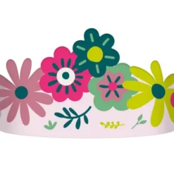 Papperskrona Färgglada Blommor 6-pack