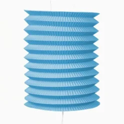 Papperslykta Cylinder Ljusblå