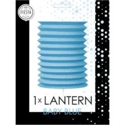 Papperslykta Cylinder Ljusblå