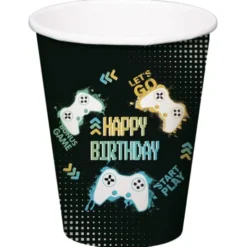 Pappersmuggar Happy Birthday Gamer 25 cl 8-pack