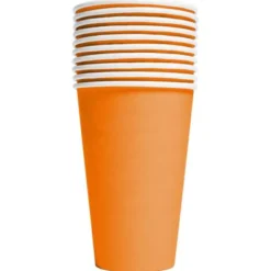 Pappersmuggar Orange 35 cl 10-pack