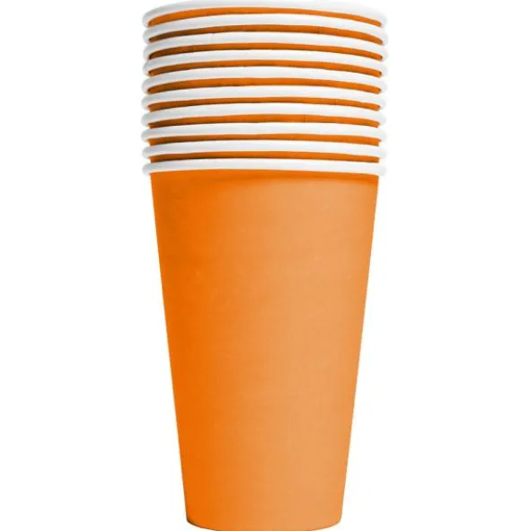 Pappersmuggar Orange 35 cl 10-pack