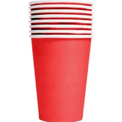 Pappersmuggar Röd 21 cl 8-pack