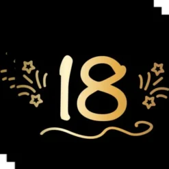 Pappersservetter Svart 18 år 16-pack