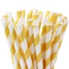 Papperssugrör Gula Randiga