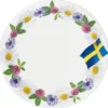 Papperstallrikar Blommor/Svenska Flaggan 8-pack