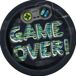 Papperstallrikar Game Over 8-pack