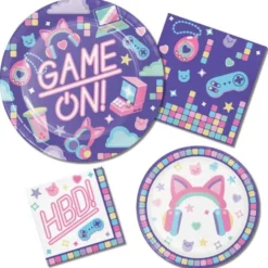 Papperstallrikar Gamer Party 8-pack