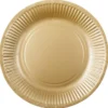 Papperstallrikar Guld 23 cm 16-pack