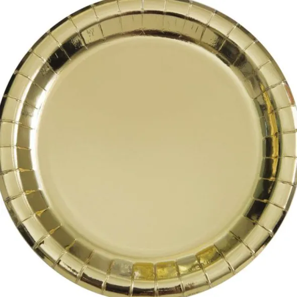 Papperstallrikar Guld Metallic