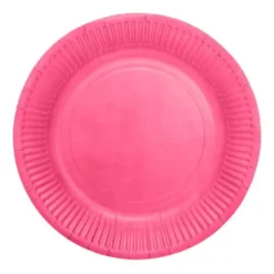 Papperstallrikar Intensiv Rosa 18 cm 8-pack