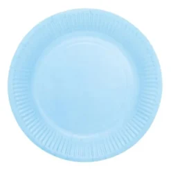 Papperstallrikar Ljusblå 18 cm 8-pack