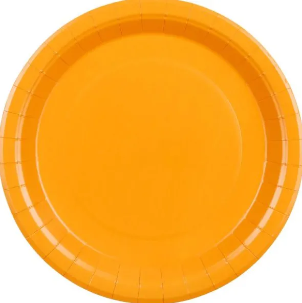 Papperstallrikar Ljusorange 23 cm 6-pack