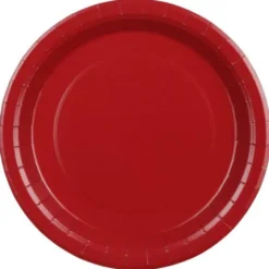 Papperstallrikar Mörkröd (6-pack)