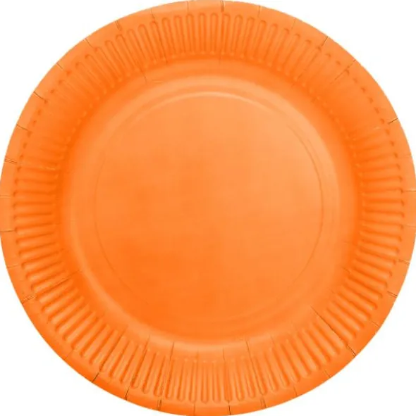 Papperstallrikar Orange 23 cm 8-pack