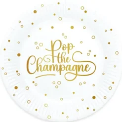 Papperstallrikar Pop the Champagne 8-pack