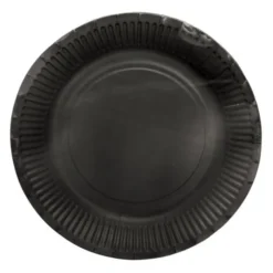 Papperstallrikar Svart 18 cm 20-pack