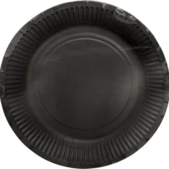 Papperstallrikar Svart 23 cm 16-pack