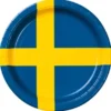 Papperstallrikar Svenska Flaggan 8-pack