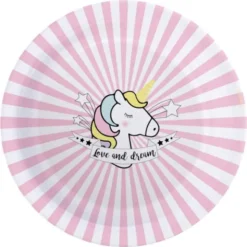 Papperstallrikar Unicorn Love & Dream