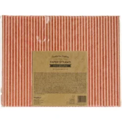 Pappersugrör Roséguld 250-pack