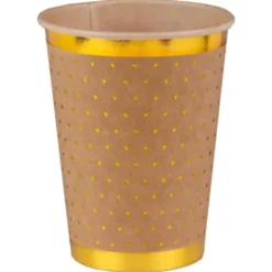 Pappmuggar Prickar Brun & Guld