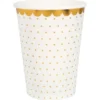 Pappmuggar Prickar Vit & Guld