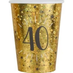 Pappmuggar 40 År Birthday Party Guld
