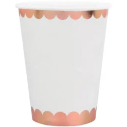 Pappmuggar Scalloped Roseguld