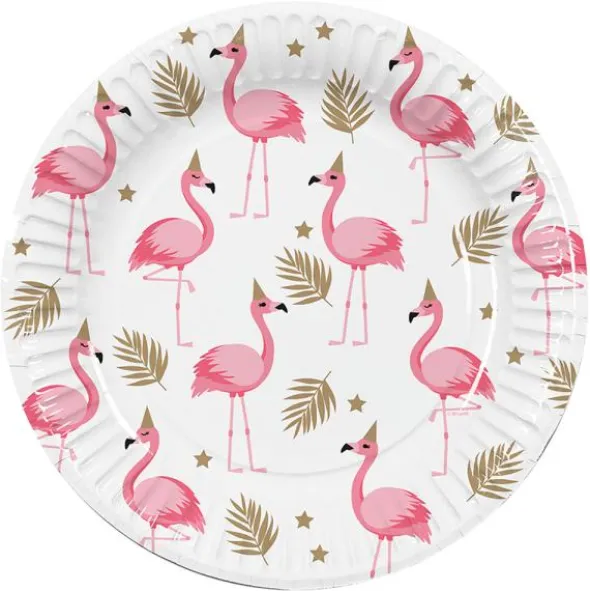 Papptallrikar Flamingos