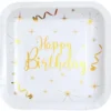 Papptallrikar Happy Birthday Sparkle