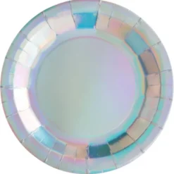 Papptallrikar Iridescent Silver