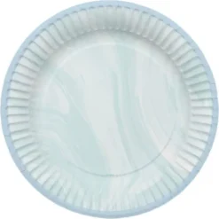 Papptallrikar Marble Blue