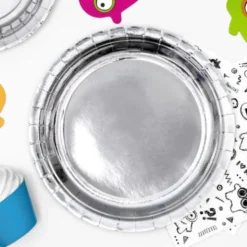 Papptallrikar Metallic Silver