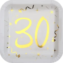 Papptallrikar 30 År Sparkle