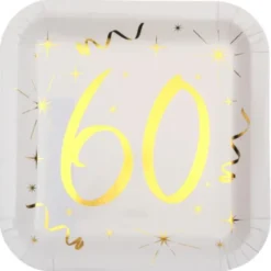 Papptallrikar 60 År Sparkle