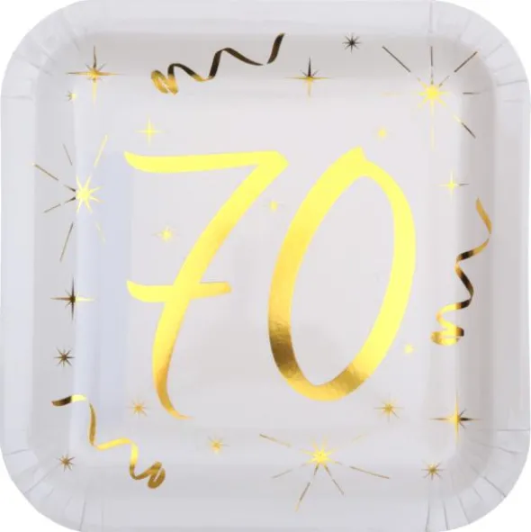 Papptallrikar 70 År Sparkle