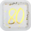 Papptallrikar 80 År Sparkle