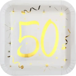 Papptallrikar 50 År Sparkle