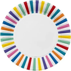 Papptallrikar Stripes Color Pop
