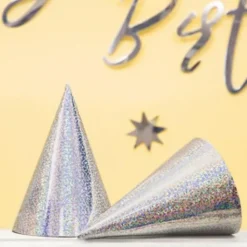 Partyhattar Holografiskt Silver