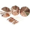 Partyparasoll Metallic Ljusrosa 10 cm 10-pack